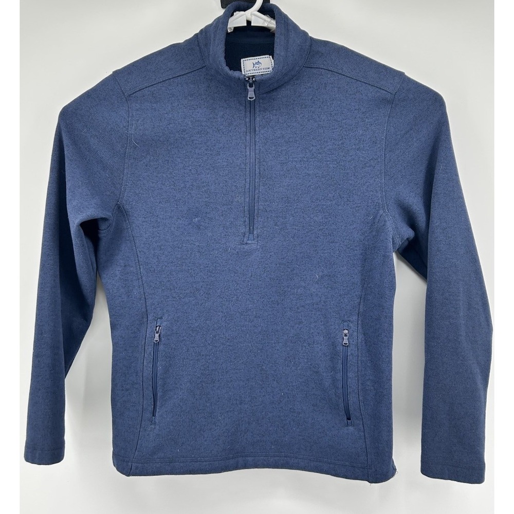 Southern Tide Long Sleeve Quarter Zip Sweater Blue Men's‎ Size Medium